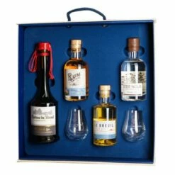 Coffret Calvados, Whisky, Gin Et Rhum De La Spiriterie -La Cave à Rhums Boutique coffret calvados whisky gin et rhum de la spiriterie 4x20cl 3