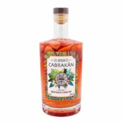 Rhum Arrangé Fraise Basilic, Citron Vert Cabrakàn 70cl 32%